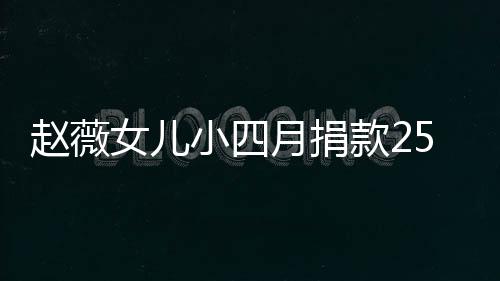 连续六年赵薇5万款2小四女儿月捐 已捐款